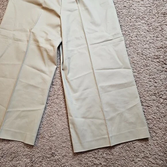 NWT Lauren Ralph Lauren Dress Pants Womens 14 Tan Wide Leg Slacks Office Work - Picture 14 of 14